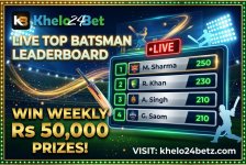 Khelo24Bet Live Top Batsman Leaderboard Win Weekly Rs50K Prizes.jpg